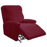 Housse pour fauteuil relax 4 pièces bordeaux Casaharmony