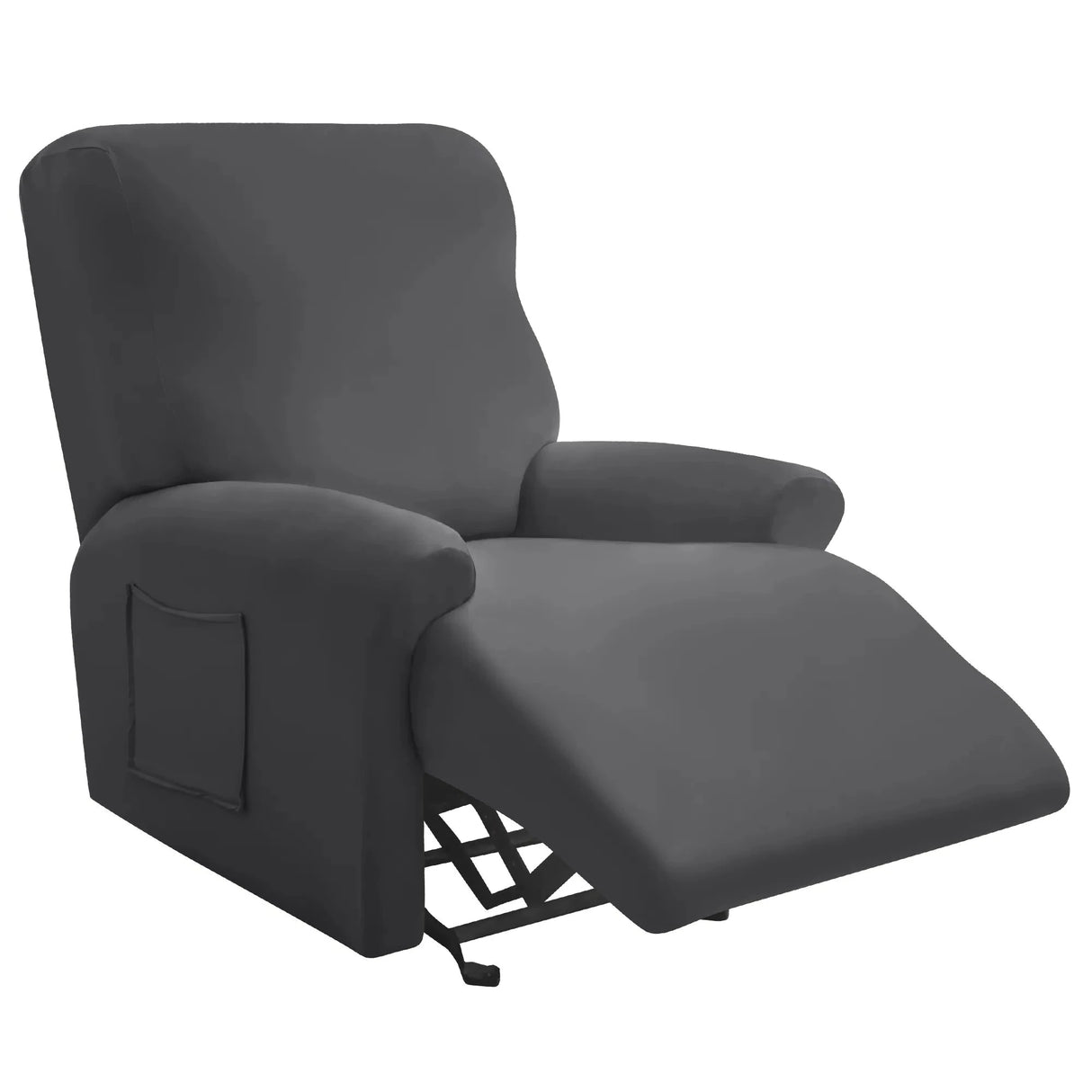 Housse pour fauteuil relax 4 pièces gris foncé Casaharmony