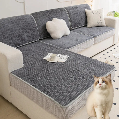 housses pour coussins de canapé renforcée gris anti griffes de chat