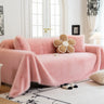 jeté de canapé luxe grande taille en fourrure chaude rose