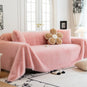jeté de canapé luxe grande taille en fourrure chaude rose