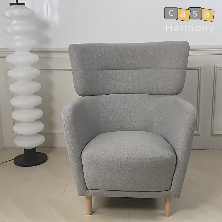 Housse pour fauteuil à oreilles IKEA OSKARSHAMN velours 11 couleurs unie